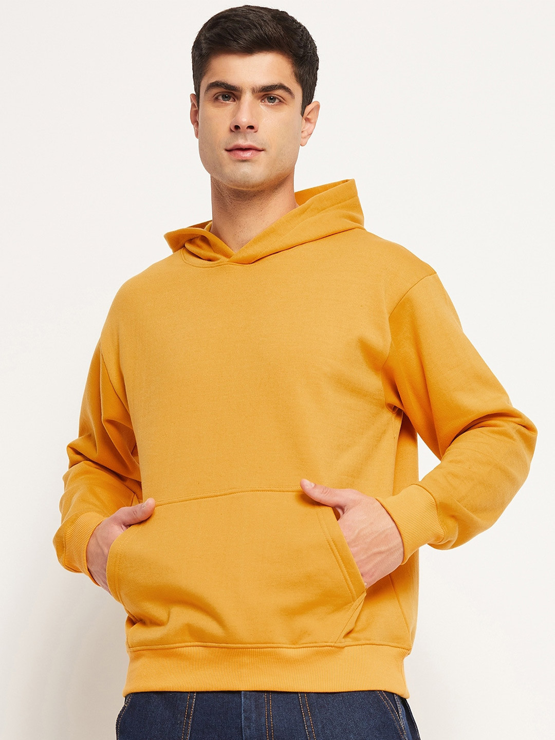 

STROP Hooded Fleece Sweatshirt, Mustard
