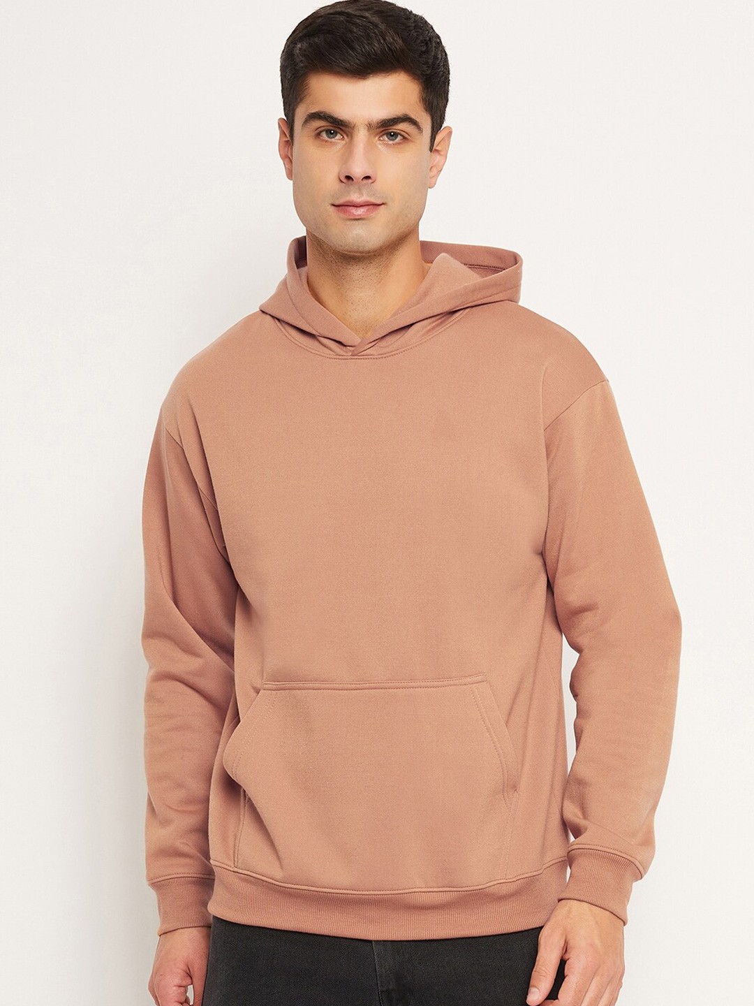 

STROP Hooded Fleece Sweatshirt, Camel brown