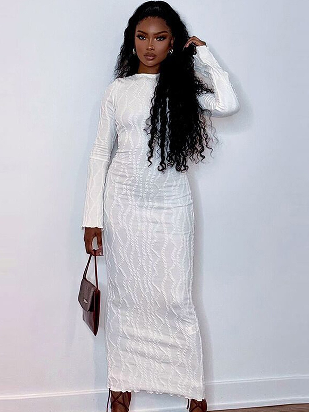 

LULU & SKY Seld Design Maxi Dress, White
