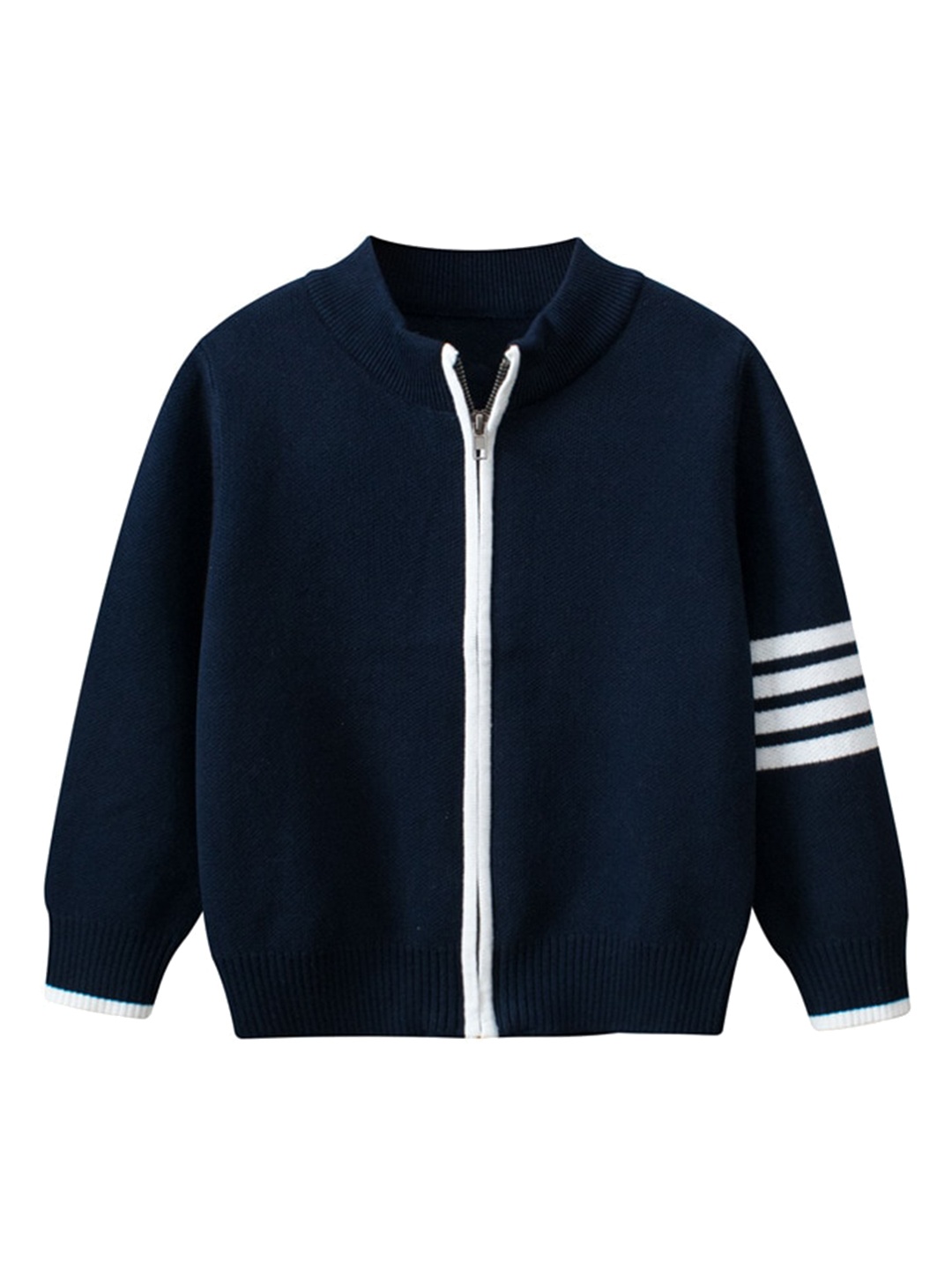 

StyleCast Boys Navy Blue Mock Collar Insulator Cotton Open Front Jacket