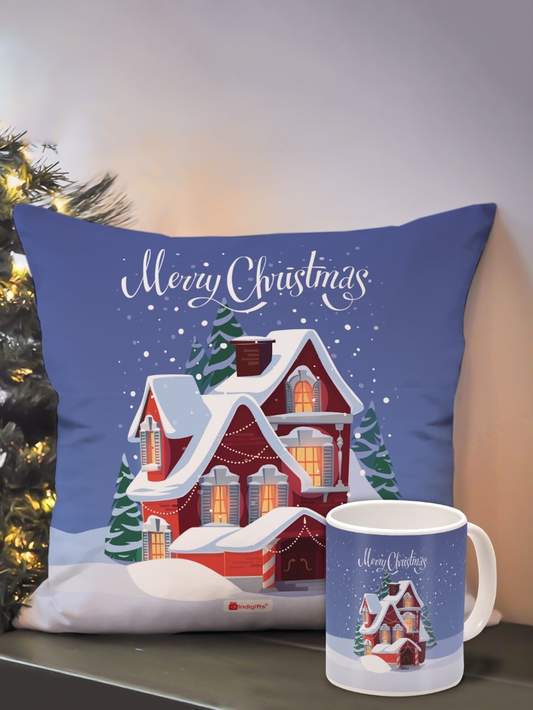 

Indigifts Blue & White 2-Pcs Printed Gift Set
