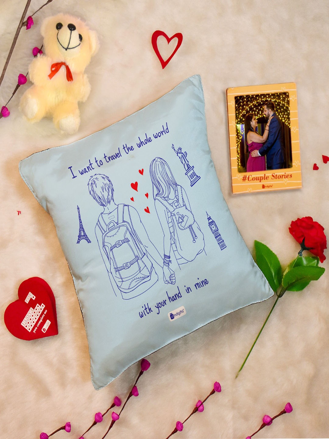 

Indigifts 5 Pcs Blue & Red Valentine Gifts