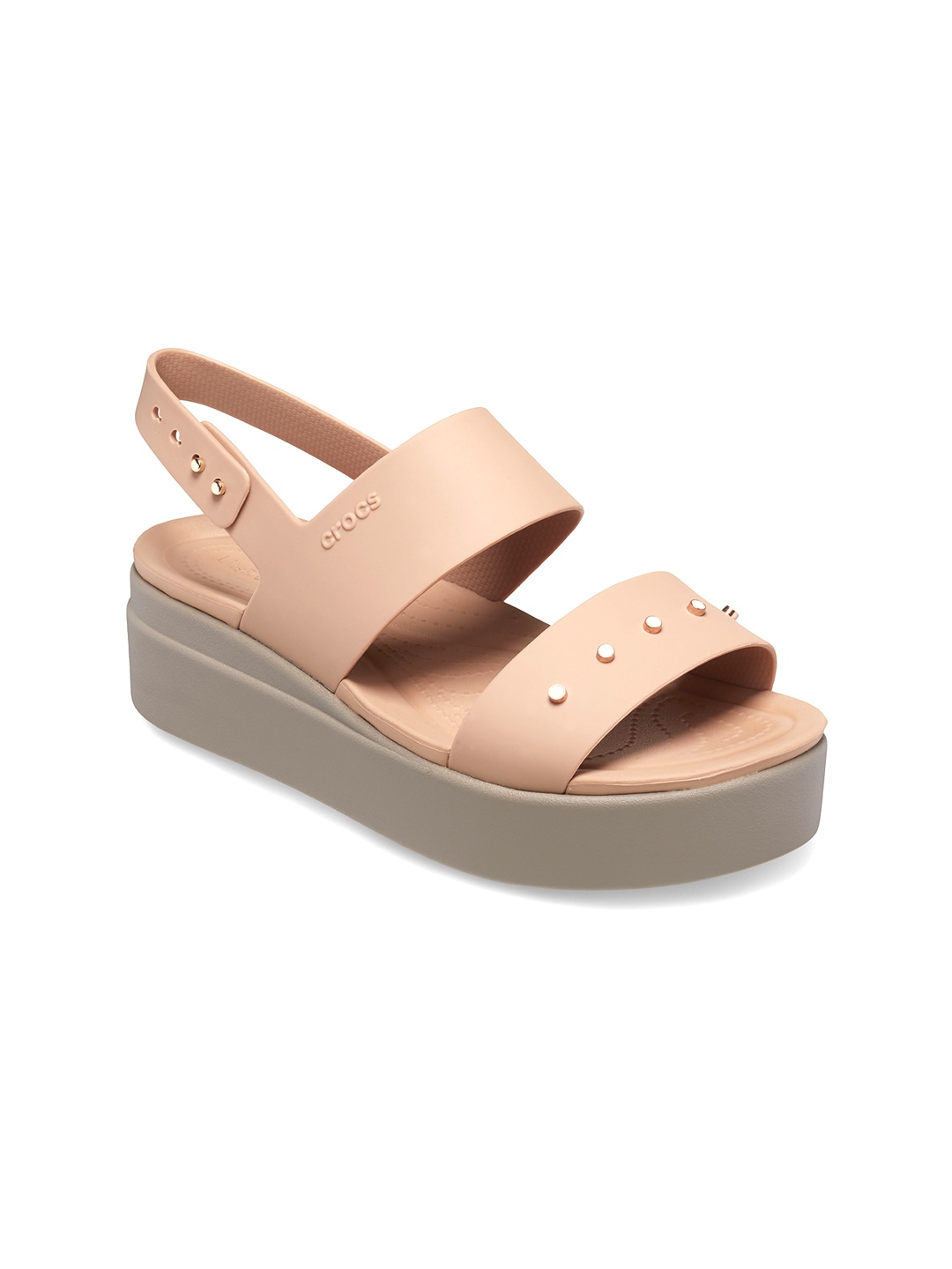 

Crocs Open Toe Croslite Flatform Heels, Orange