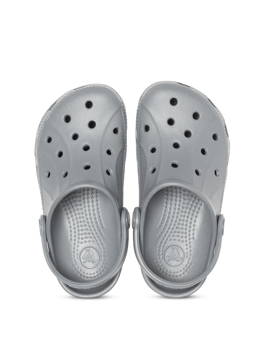 

Crocs Kids Round Toe Croslite Clogs, Grey