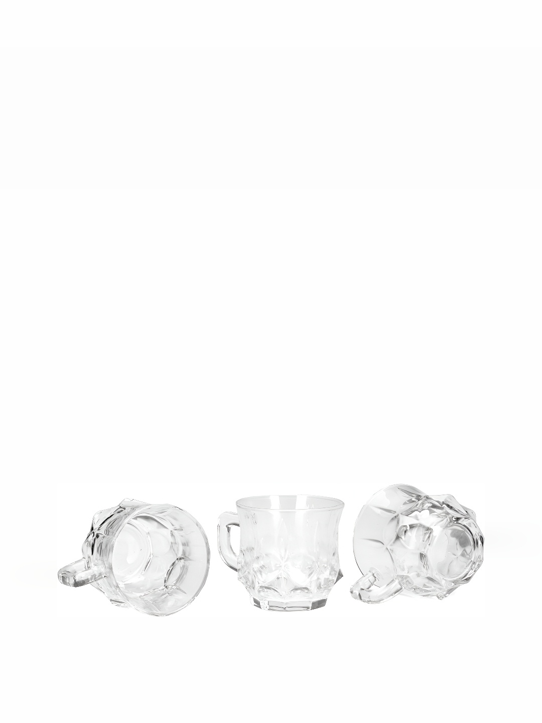 

Afast Transparent 3Pcs Geometric Solid Glass Transparent Cups & Mugs 100Ml