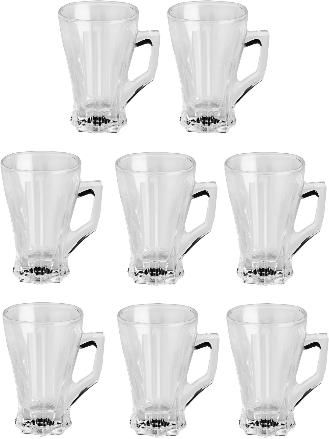 

Afast Transparent 8 Pcs Glossy Glass Cups 120 ml