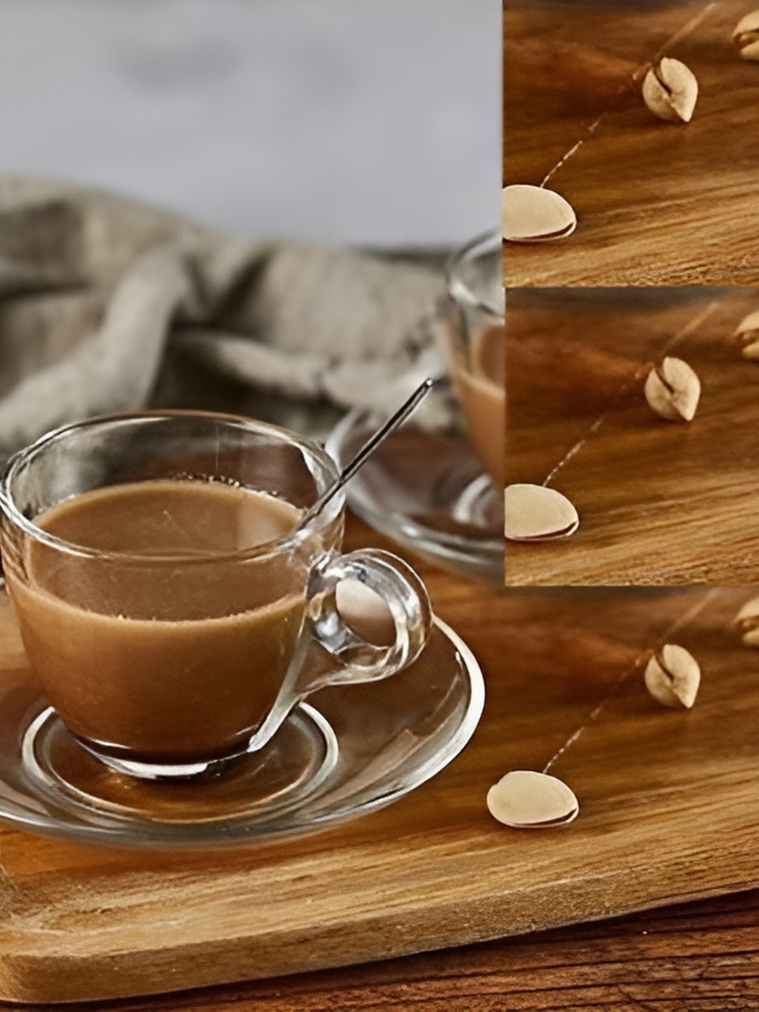 

Afast Transparent Solid Glass Cups and Saucers 150 Ml