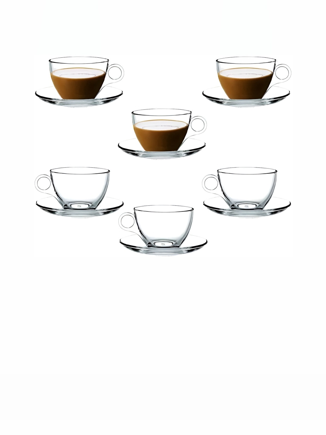 

Afast Transparent 6 Pcs Glass Cups and Mugs 150 ml