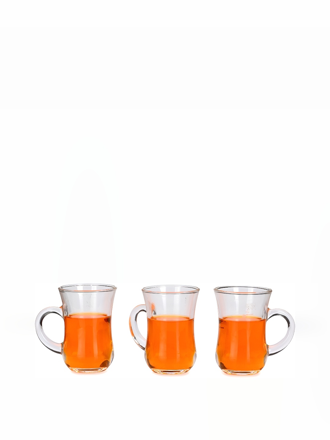 

Afast Transparent 3 Pieces Dishwasher Safe Geometric Glass Transparent Cups 100 ML Each