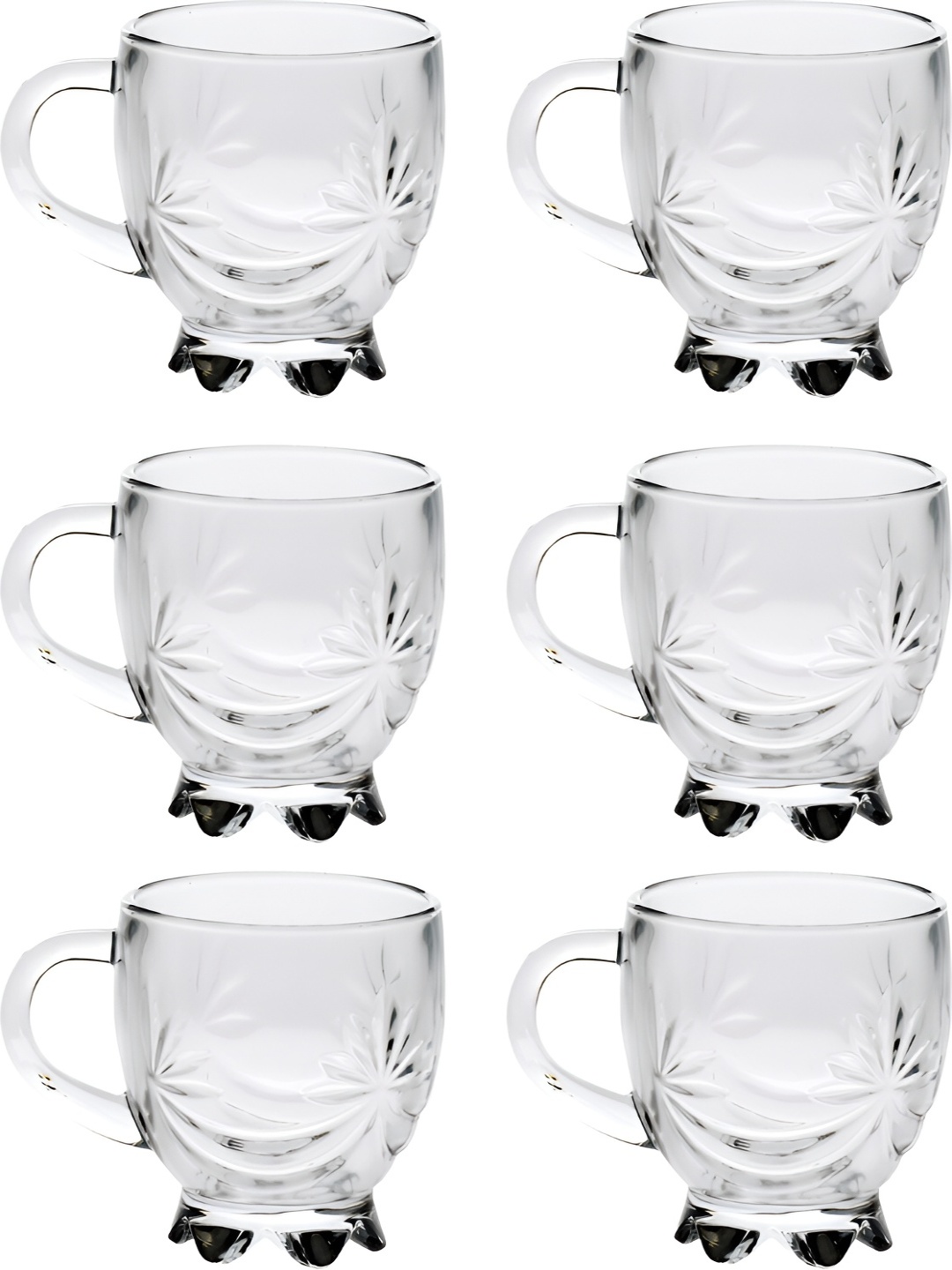 

Afast Transparent 6 Pieces Dishwasher Safe Glass Cups 100 ml