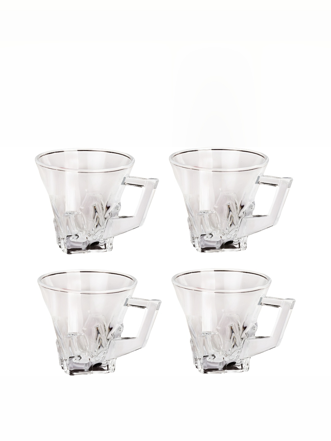 

Afast Transparent 4 Pieces Textured Dishwasher Safe Glass Cups