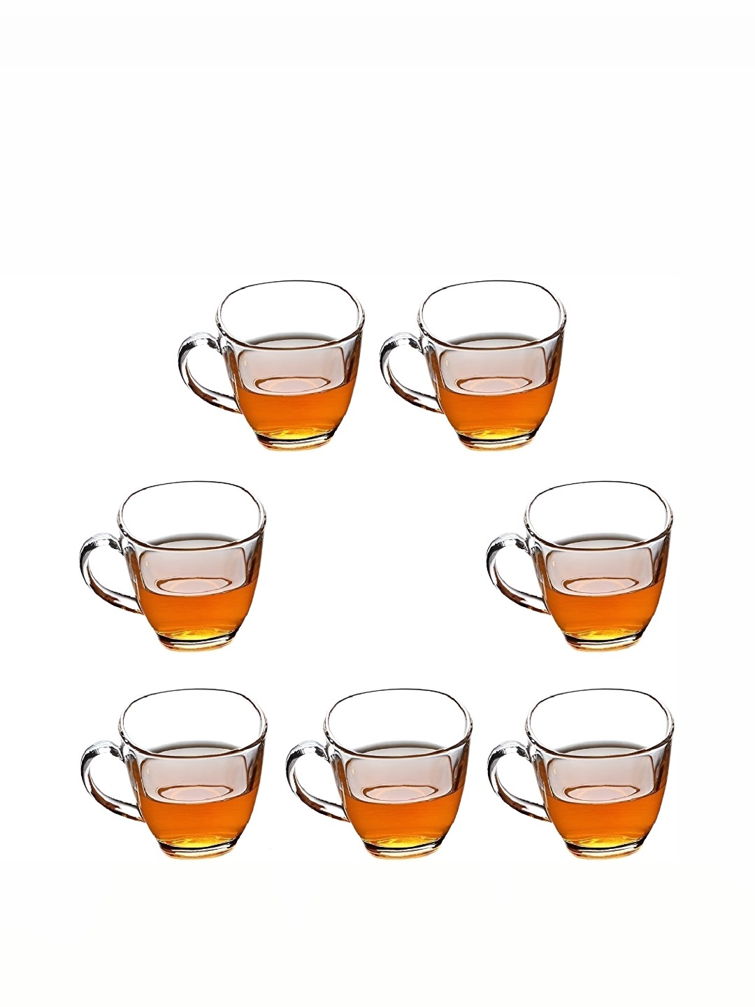 

Afast Transparent 7 Pieces Geometric Glass Transparent Cups 100 ML Each