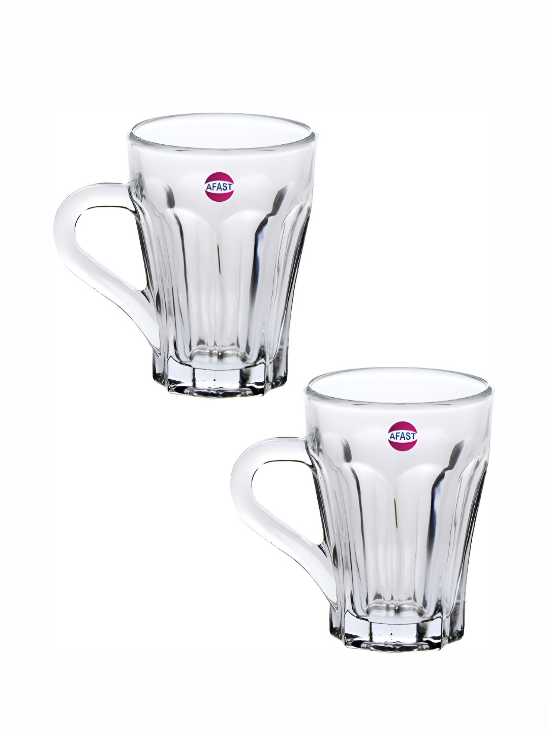

Afast Transparent 2 Pcs Geometric Solid Glass Mugs 100ml