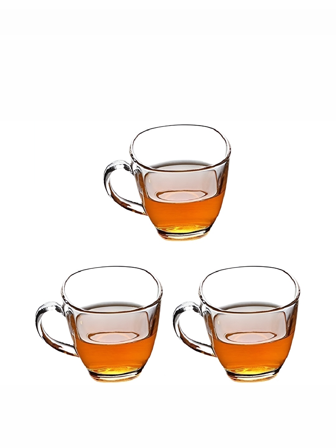 

Afast Transparent 3Pcs Geometric Solid Glass Transparent Cups & Mugs 100Ml