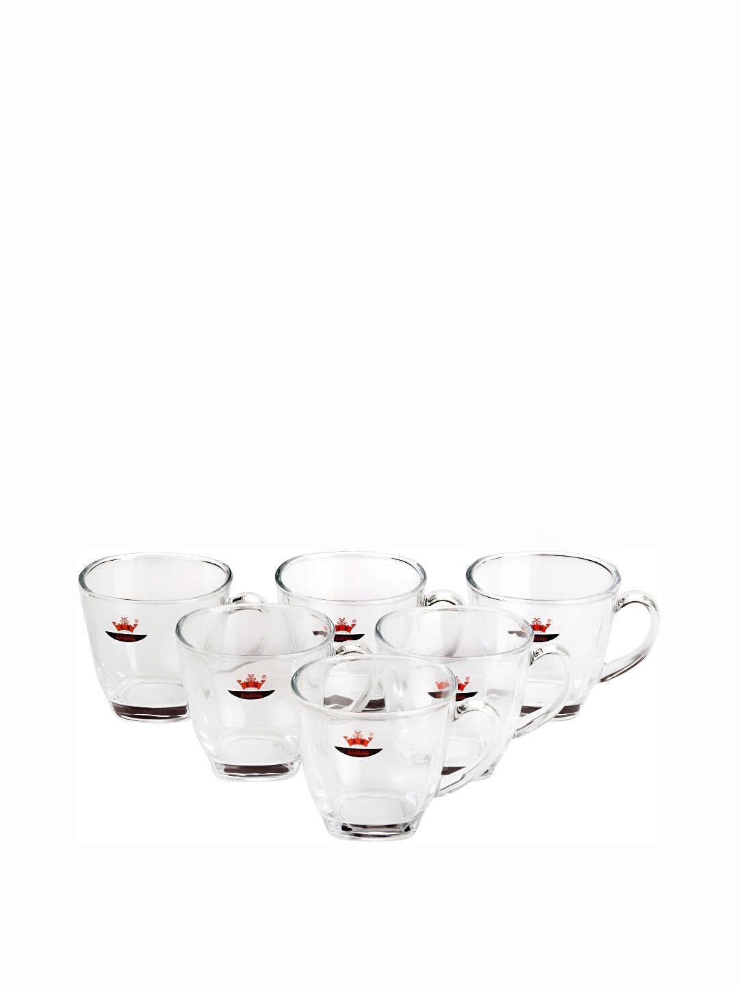 

Afast 6 Pieces Transparent Geometric Solid Glass Transparent Cups 100 ml