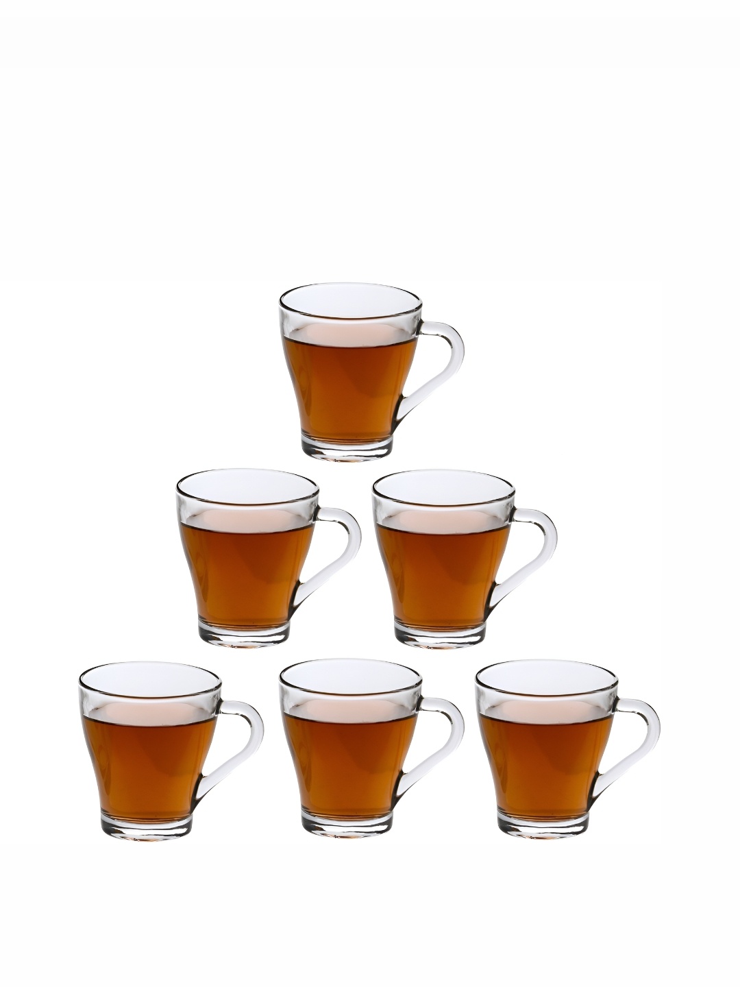 

Afast Transparent 6 Pcs Geometric Solid Glass Mugs 240ml