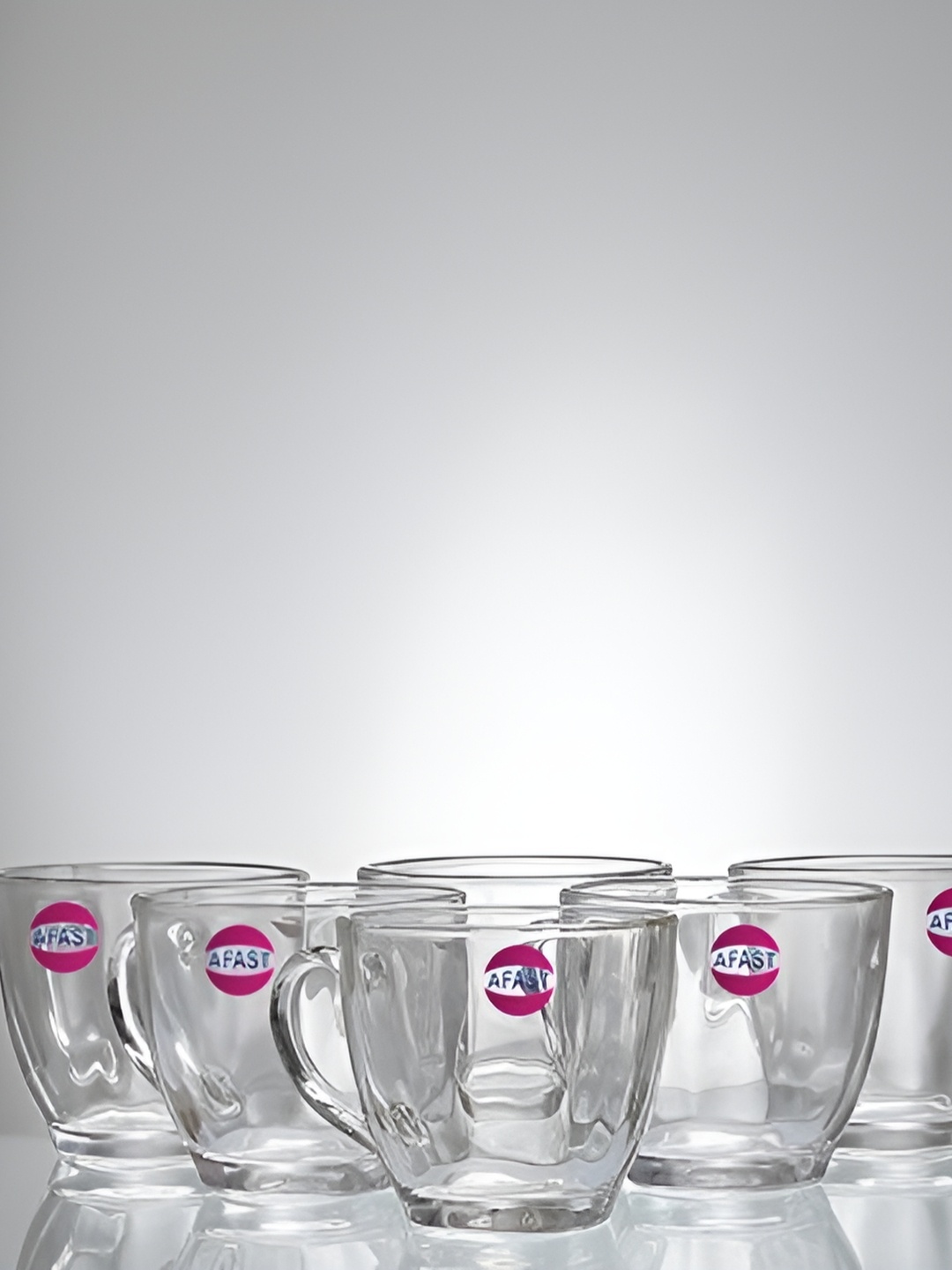 

Afast Transparent 6 Pcs Glass Cups and Mugs 100 ml