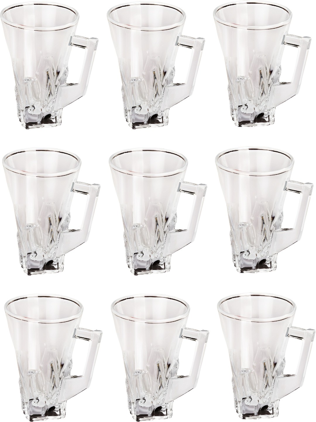 

Afast Transparent 9 Pieces Geometric Glass Cups 100 ml