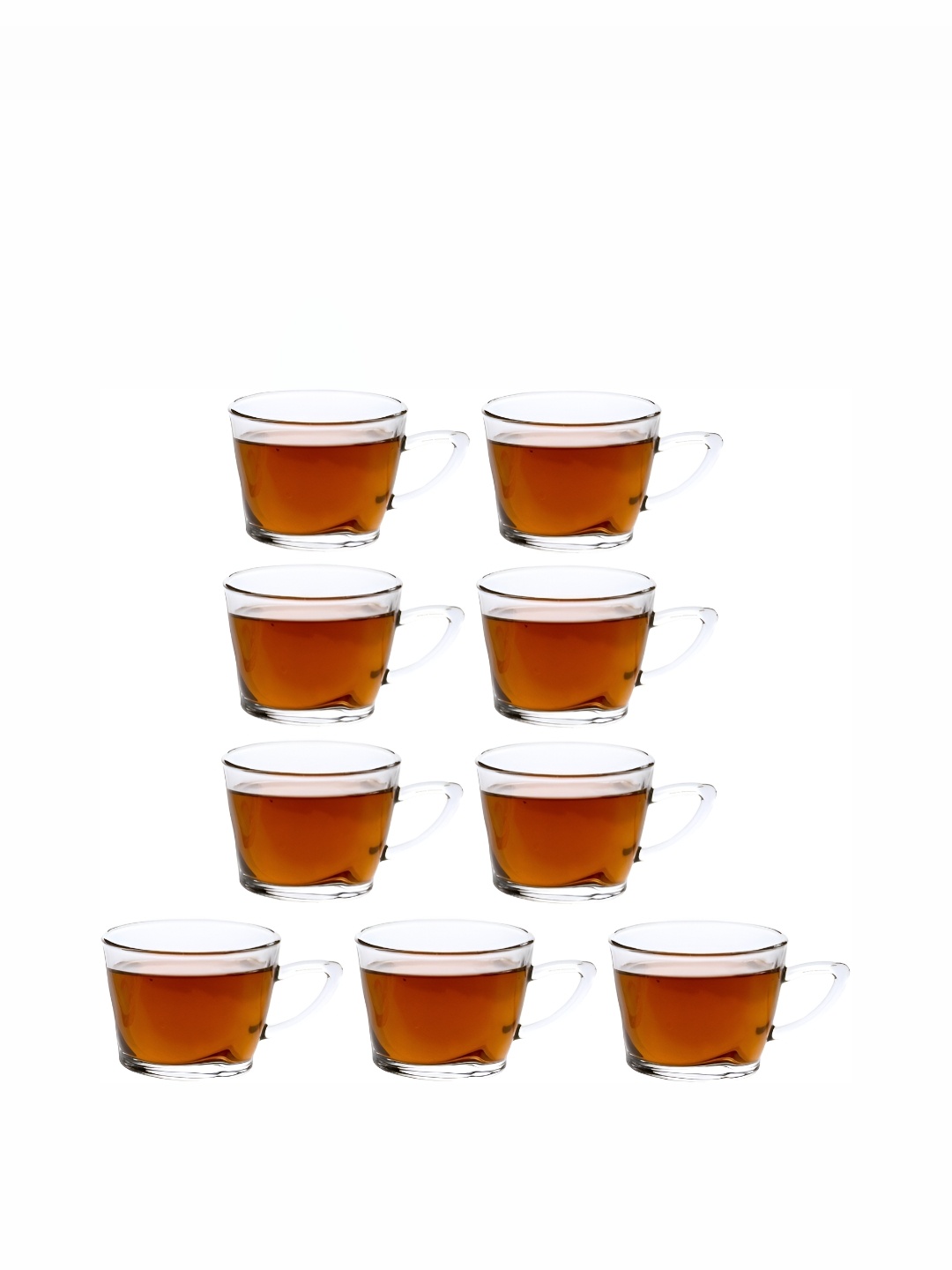 

Afast Transparent 9 Pieces Geometric Glass Transparent Cups 170 ML Each