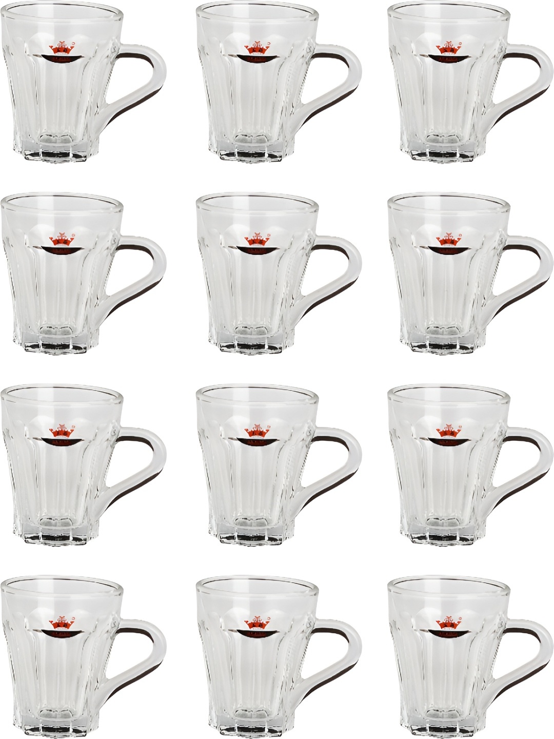 

Afast Transparent 12 Pieces Solid Glass Cups 100 ml