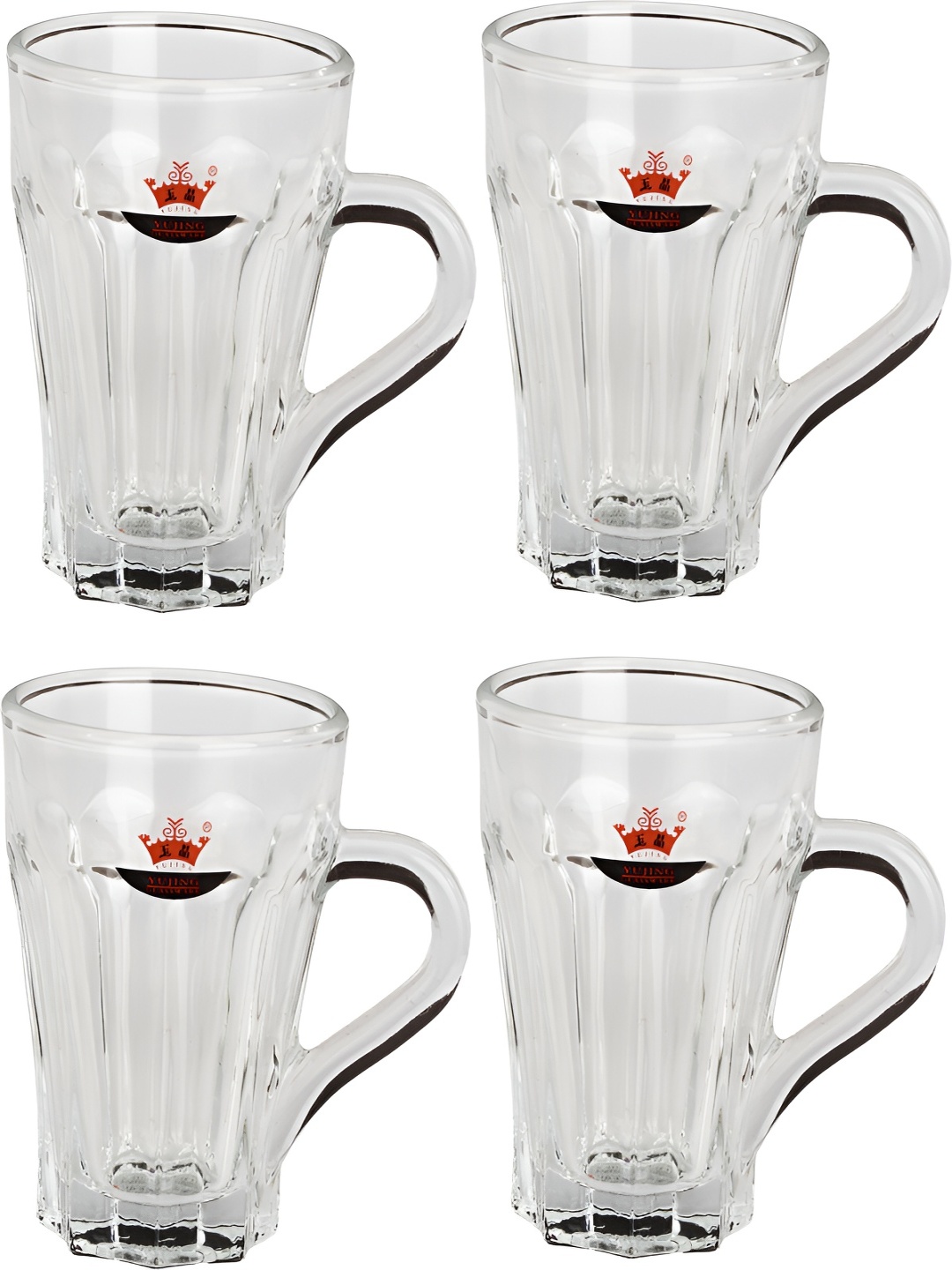

Afast Transparent 4 Pcs Glossy Glass Cups 100 ml