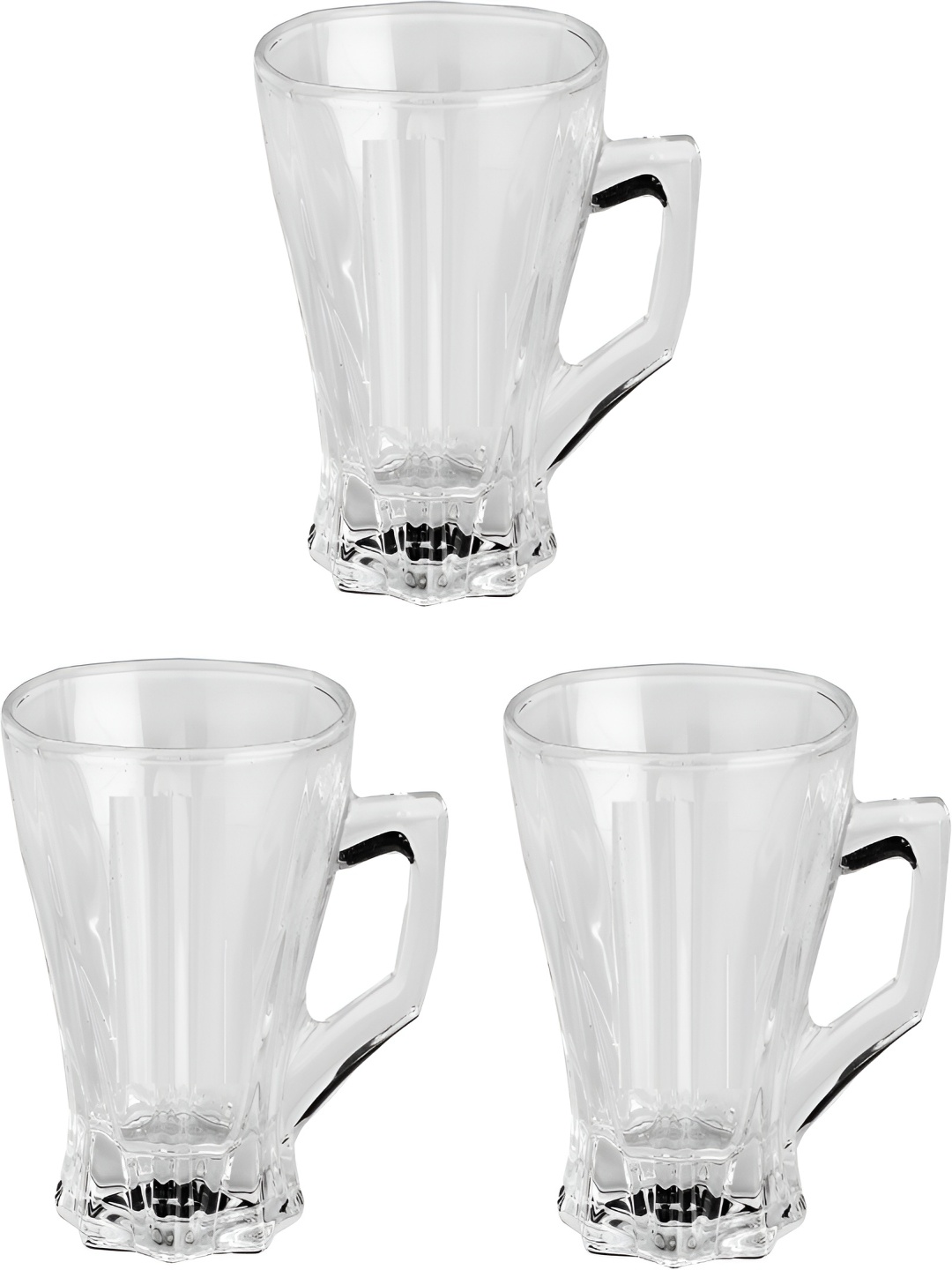 

Afast Transparent 3Pcs Geometric Solid Glass Transparent Cups & Mugs 120Ml