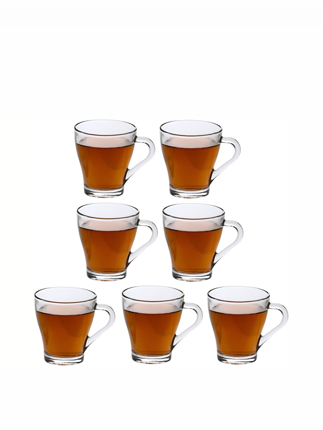 

Afast Transparent 7 Pieces Geometric Glass Transparent Cups 240 ML Each