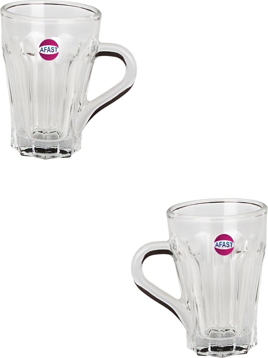 

Afast Transparent 2 Pieces Textured Glass Cups 100 ML Each
