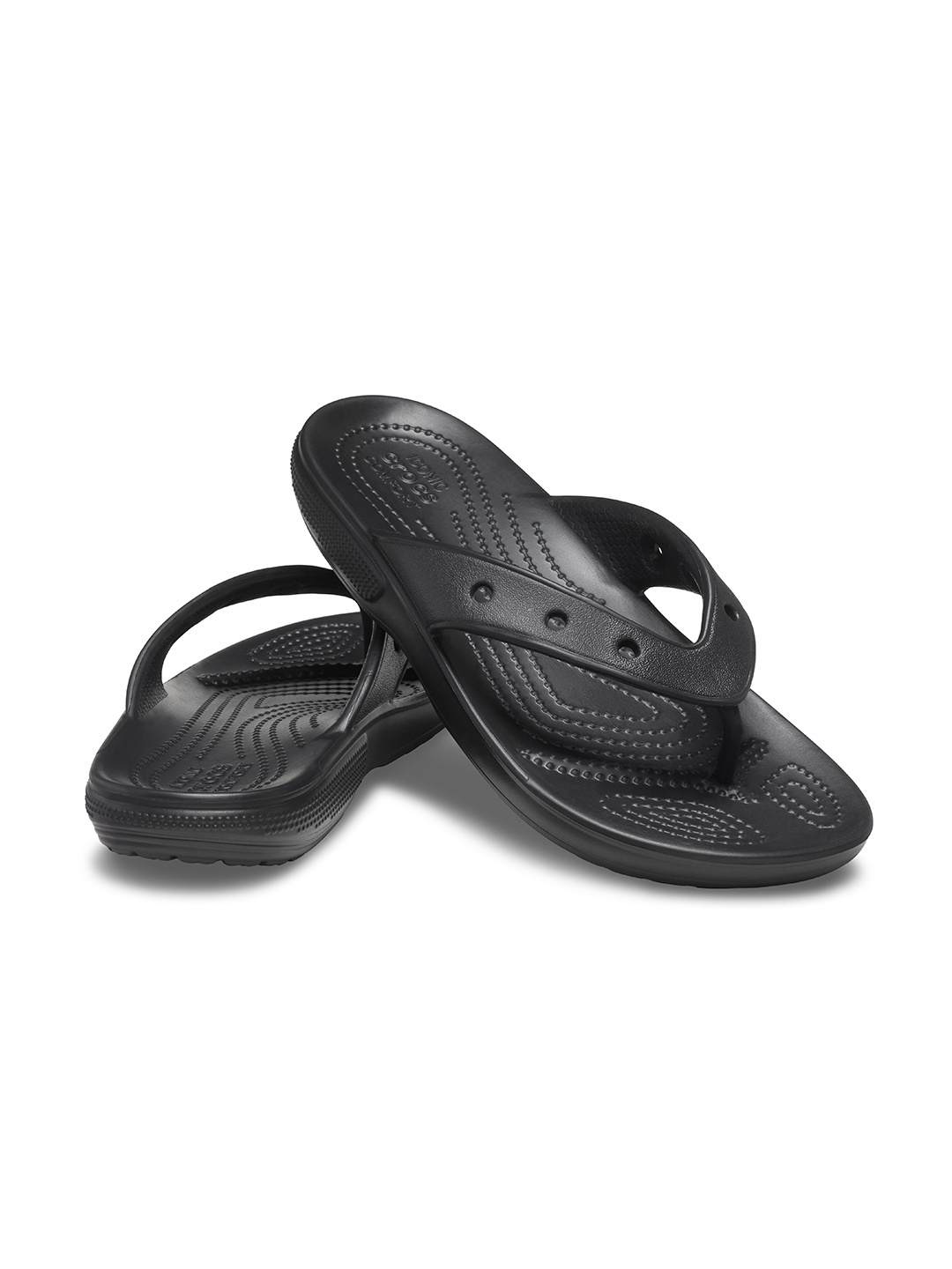 

Crocs Unisex Croslite Thong Flip-Flops, Black