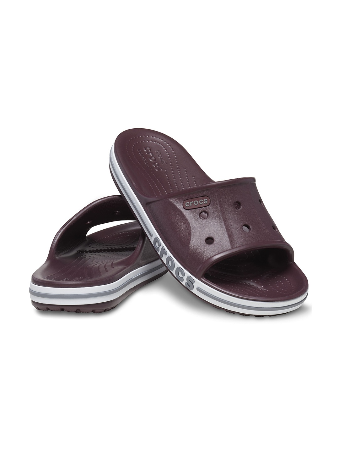 

Crocs Women Croslite Sliders, Burgundy