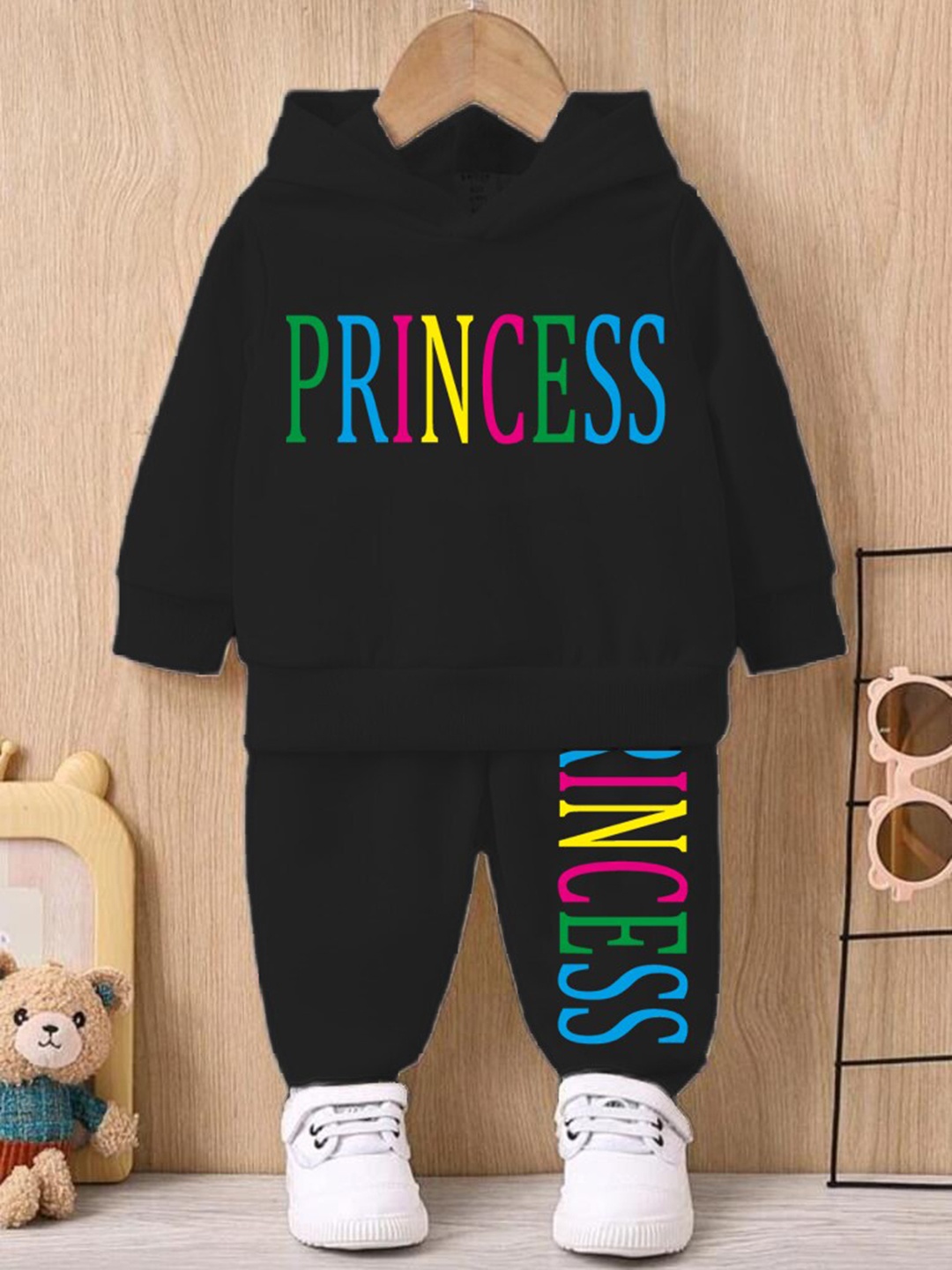 

BAESD Infants Self-Design Hooded Tracksuits, Black