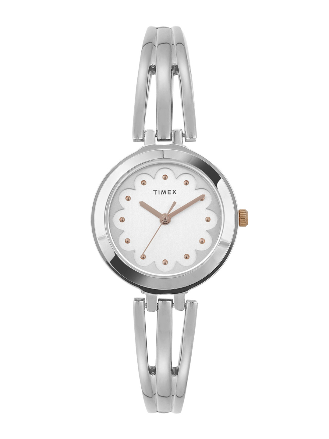 

Timex Women Brass Round Dial & Silver Toned Straps Analogue Watch TWTL10310