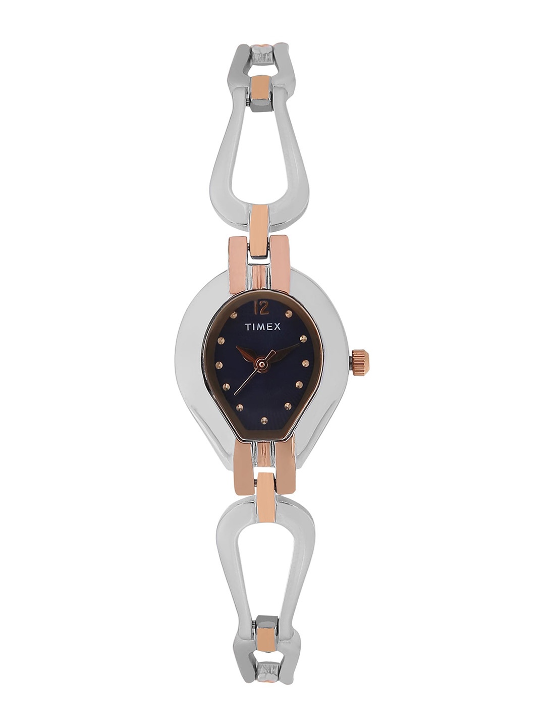 

Timex Women Brass Printed Dial Bracelet Style Straps Analogue Watch TW000S811, Blue