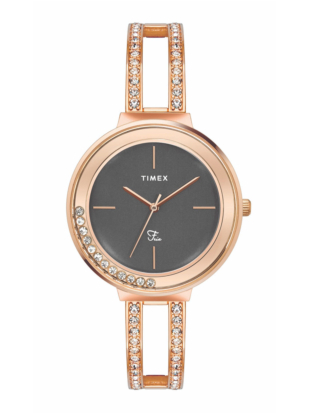 

Timex Women Embellished Analogue Watch TWEL13503, Grey