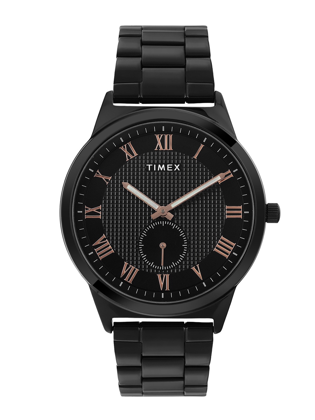 

Timex Men Stainless Steel Bracelet Style Straps Analogue Watch TWTG10009, Black