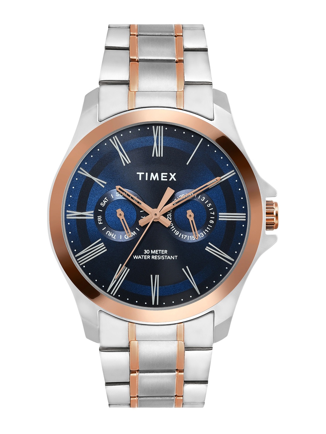 

Timex Men Stainless Steel Straps Analogue Watch TW000X131, Blue