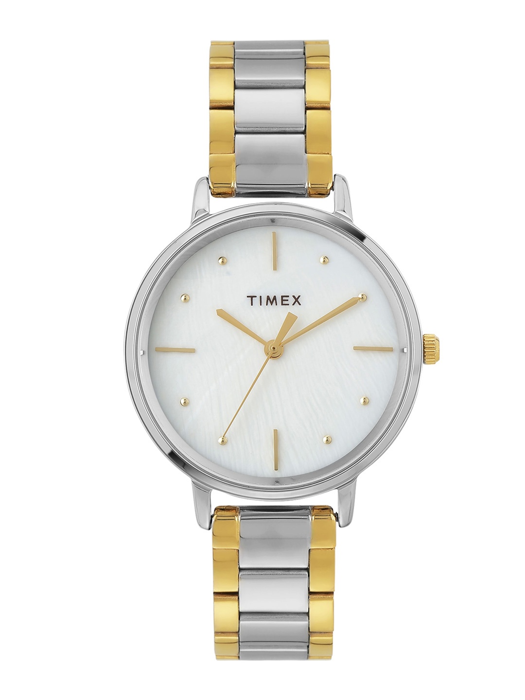 

Timex Women Stainless Steel Bracelet Style Straps Analogue Watch TWEL15808, Off white