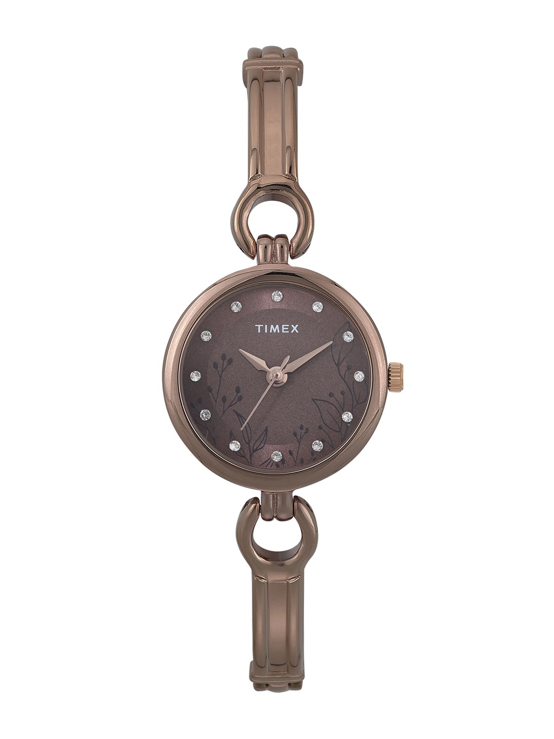 

Timex Women Brass Dial Straps Analogue Watch TWEL11438, Brown