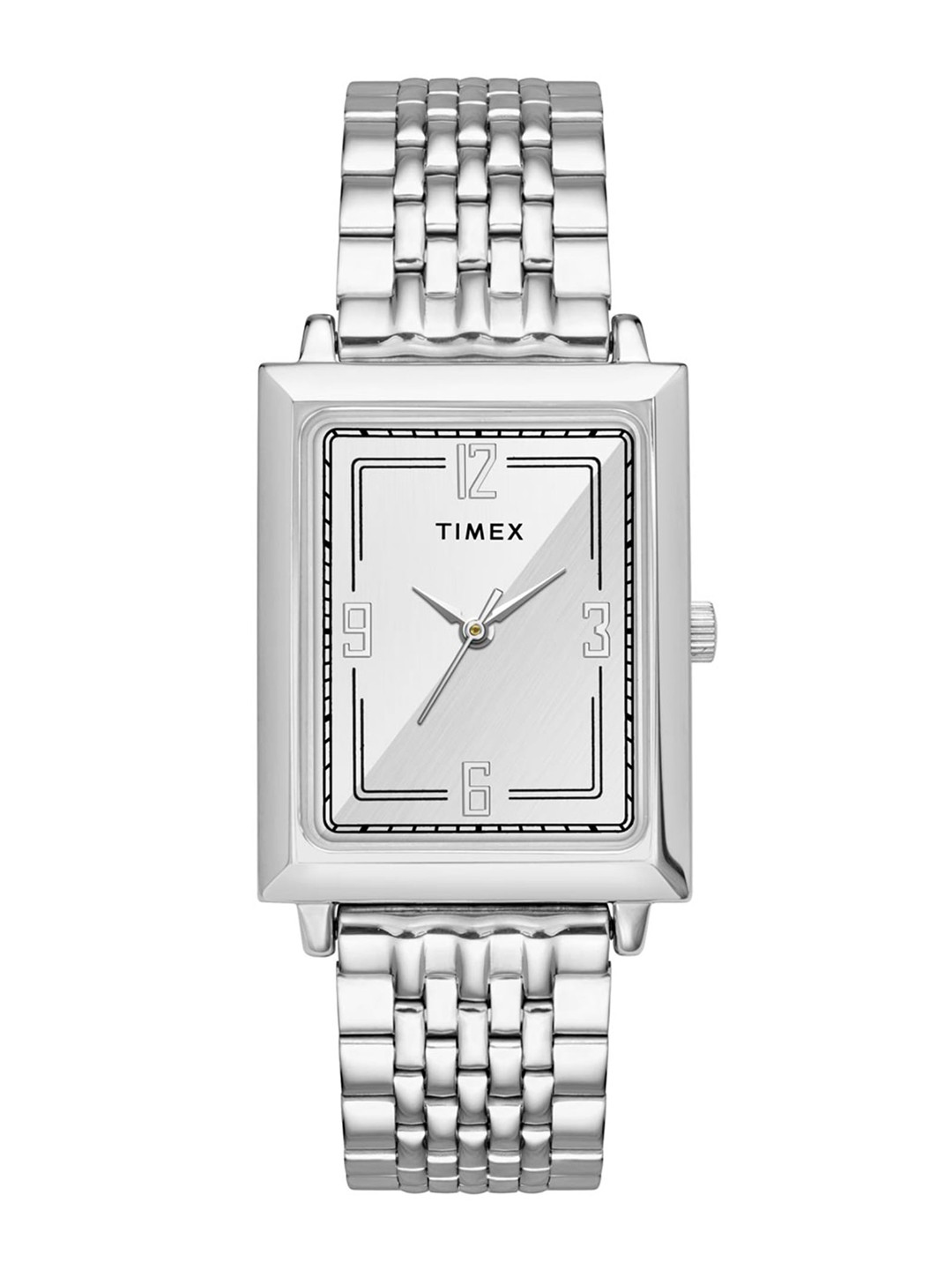 

Timex Men Brass Dial Stainless Steel Bracelet Style Straps Analogue Watch TW0TG6414, Silver