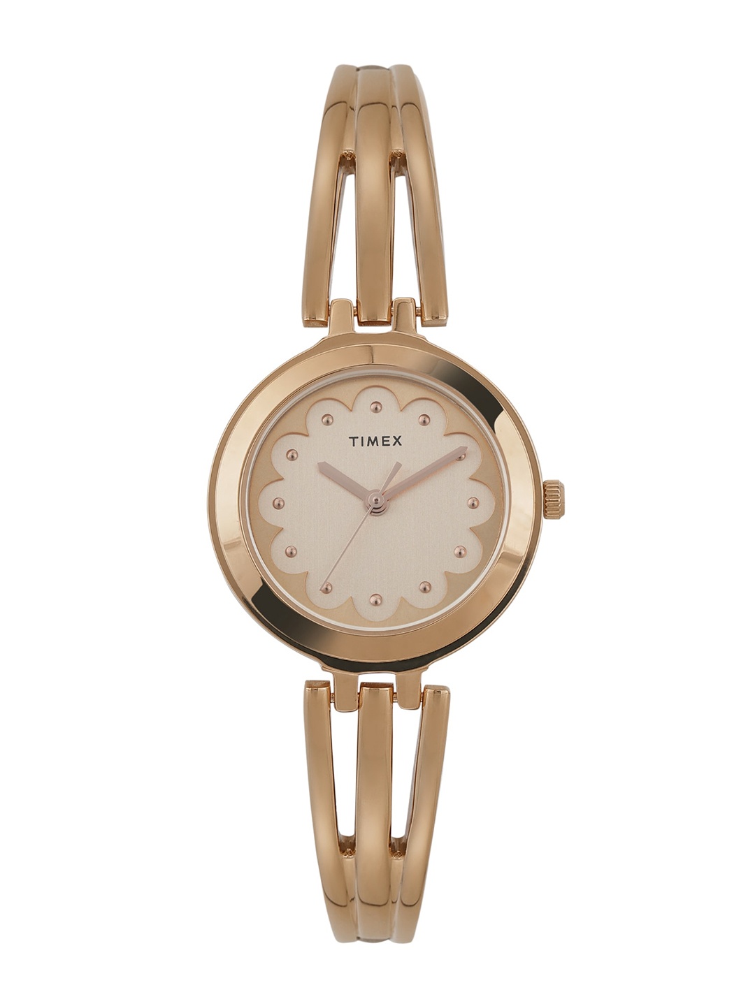 

Timex Women Brass Dial & Bracelet Style Straps Analogue Watch TWTL10312, Rose gold