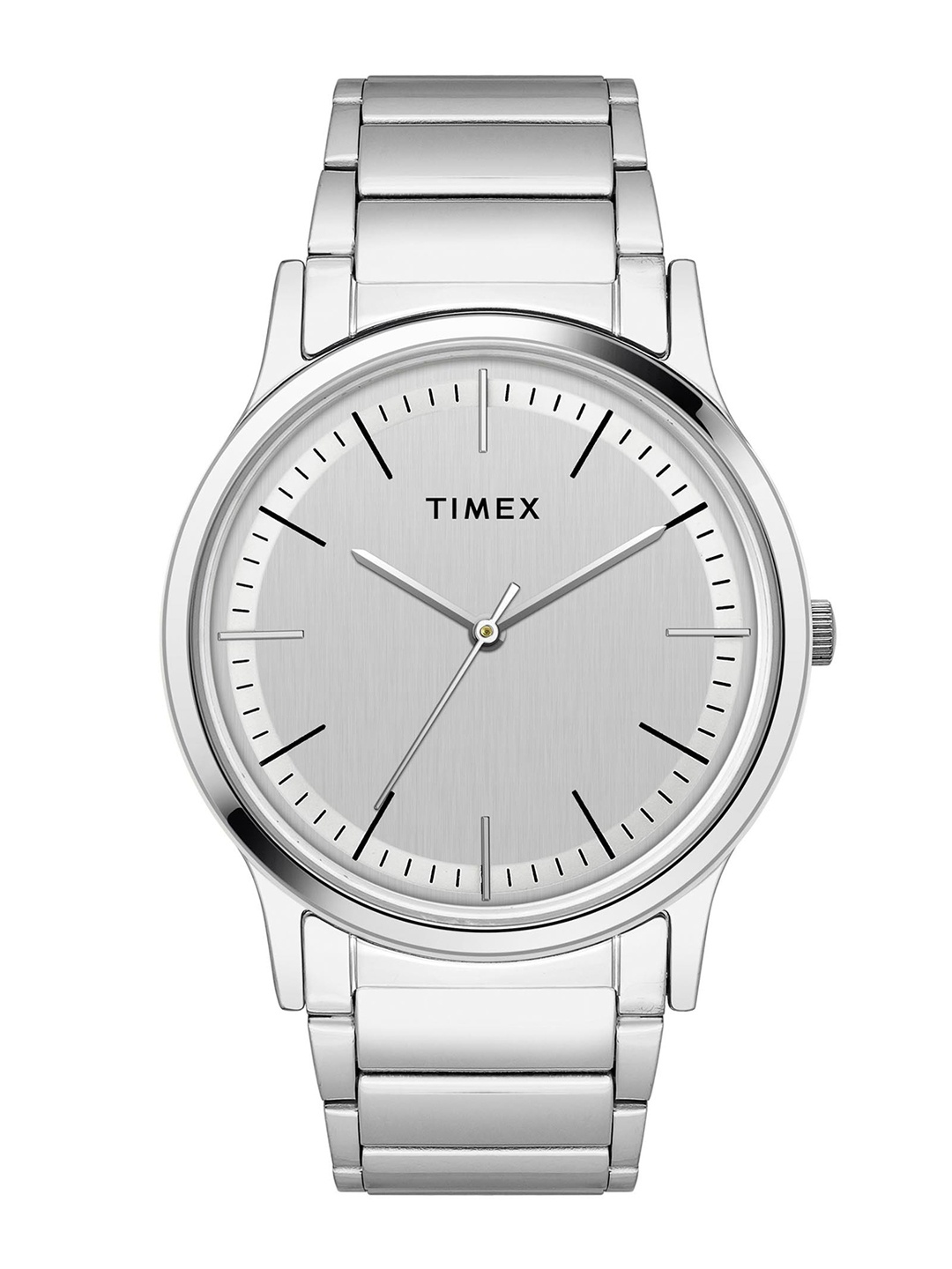

Timex Men Stainless Steel Bracelet Style Straps Analogue Watch, Silver