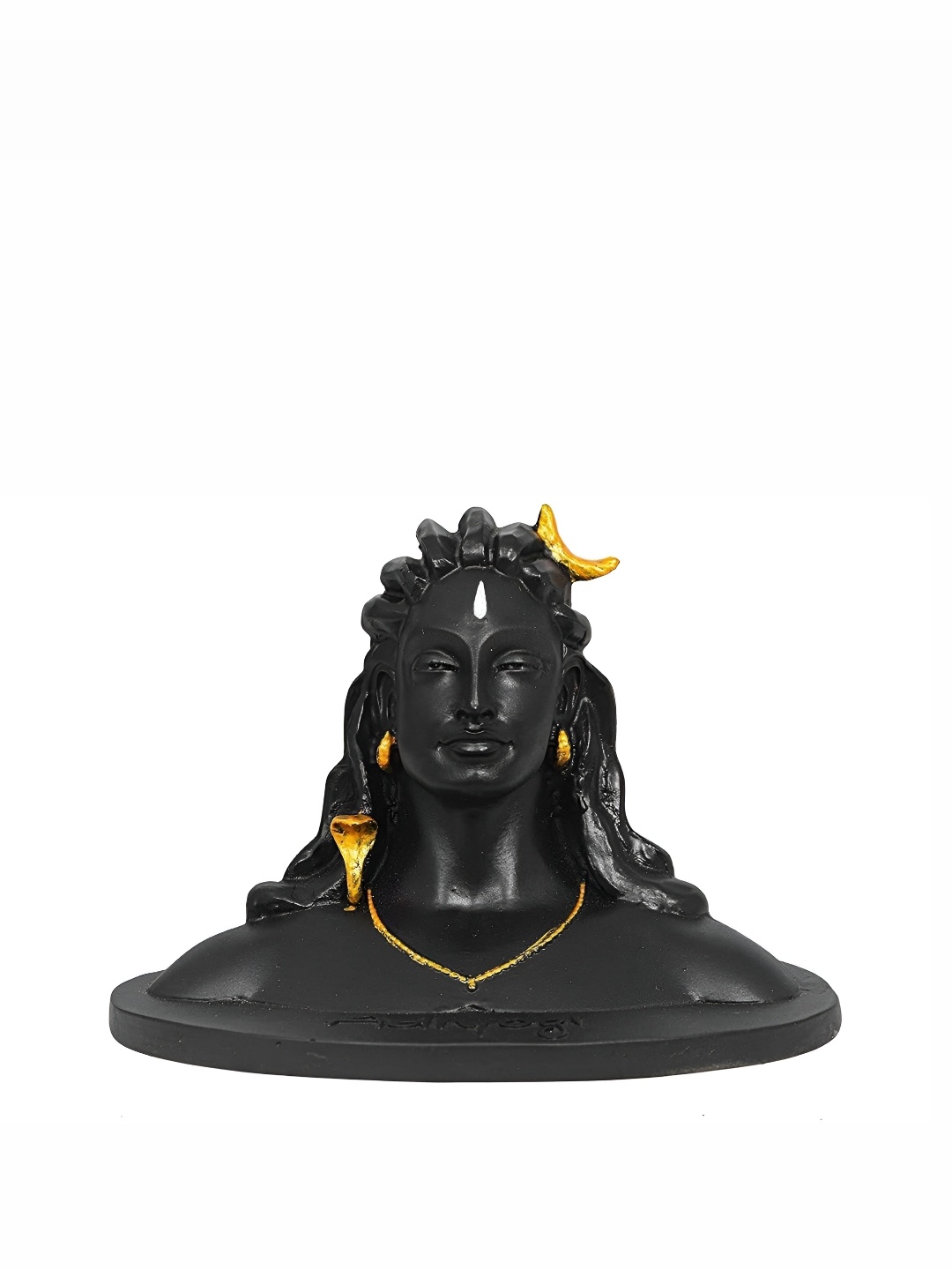 

Navyaksh Black Polyresin Adiyogi Shiva Statue Showpiece