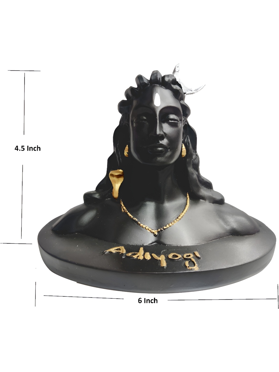 

Navyaksh Black Religious Idol Small lord Shiva Showpiece