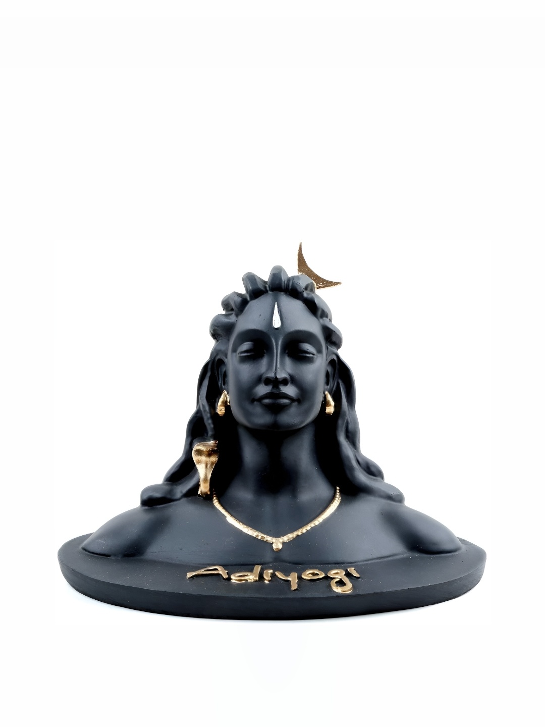 

Navyaksh Black & Gold Toned Adiyogi Religious Idol Showpiece