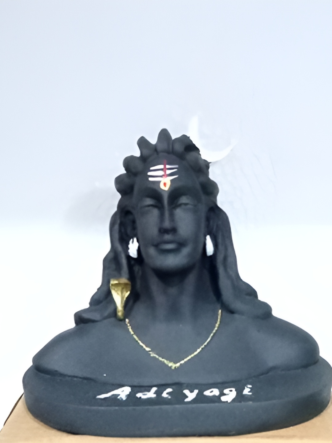 

Navyaksh Black Coloured Adiyogi Shiva God Idol Statue Showpiece