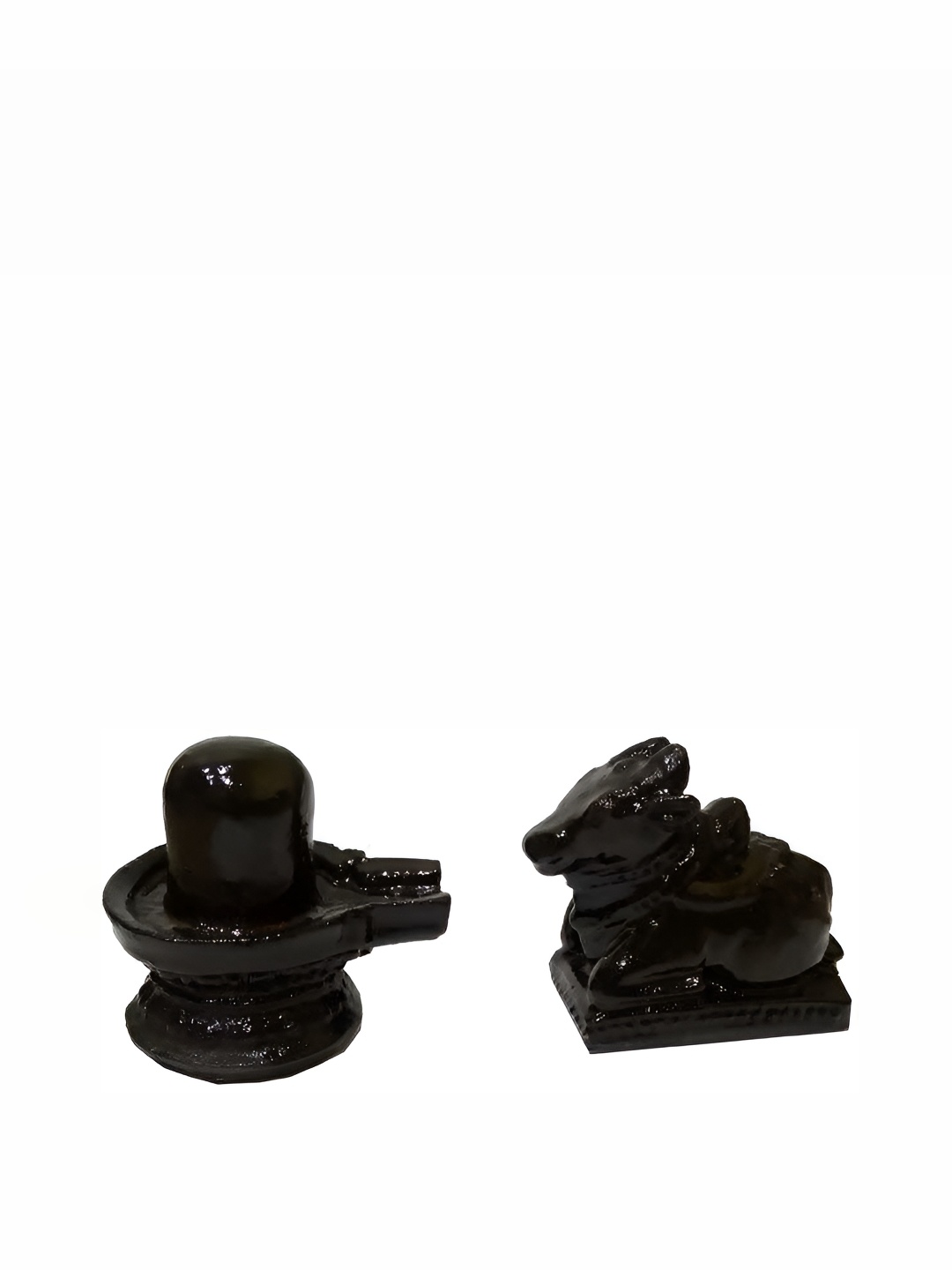 

Navyaksh Black 2 Pcs Narmadeshwar Shivling Decorative Showpiece