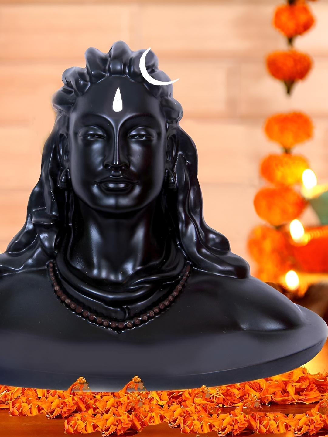 

Navyaksh Black Polyresin Adiyogi Lord Shankar Showpiece