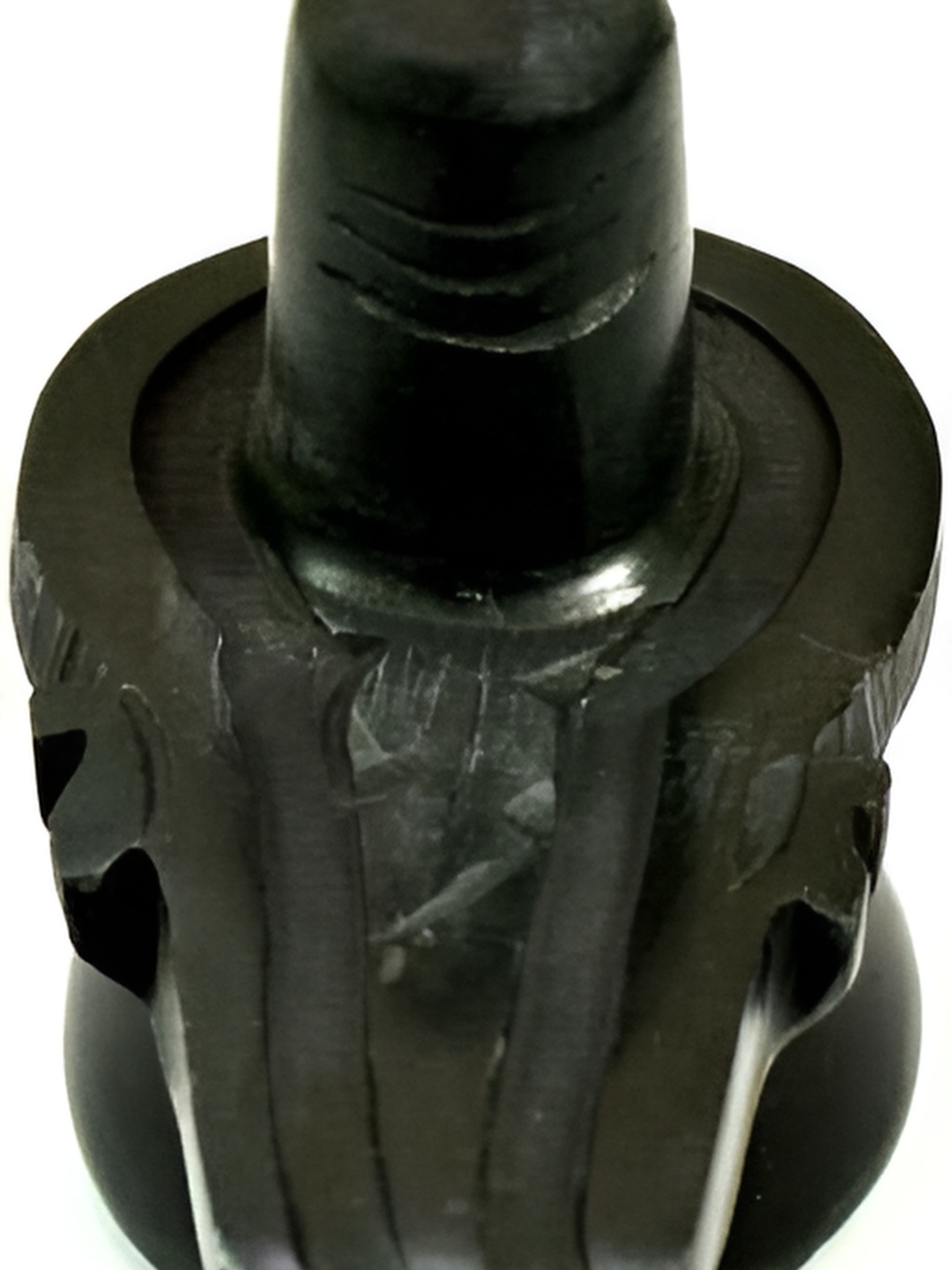 

Navyaksh Transparent Shivling God Shiva Lingam Metal Showpiece, Black