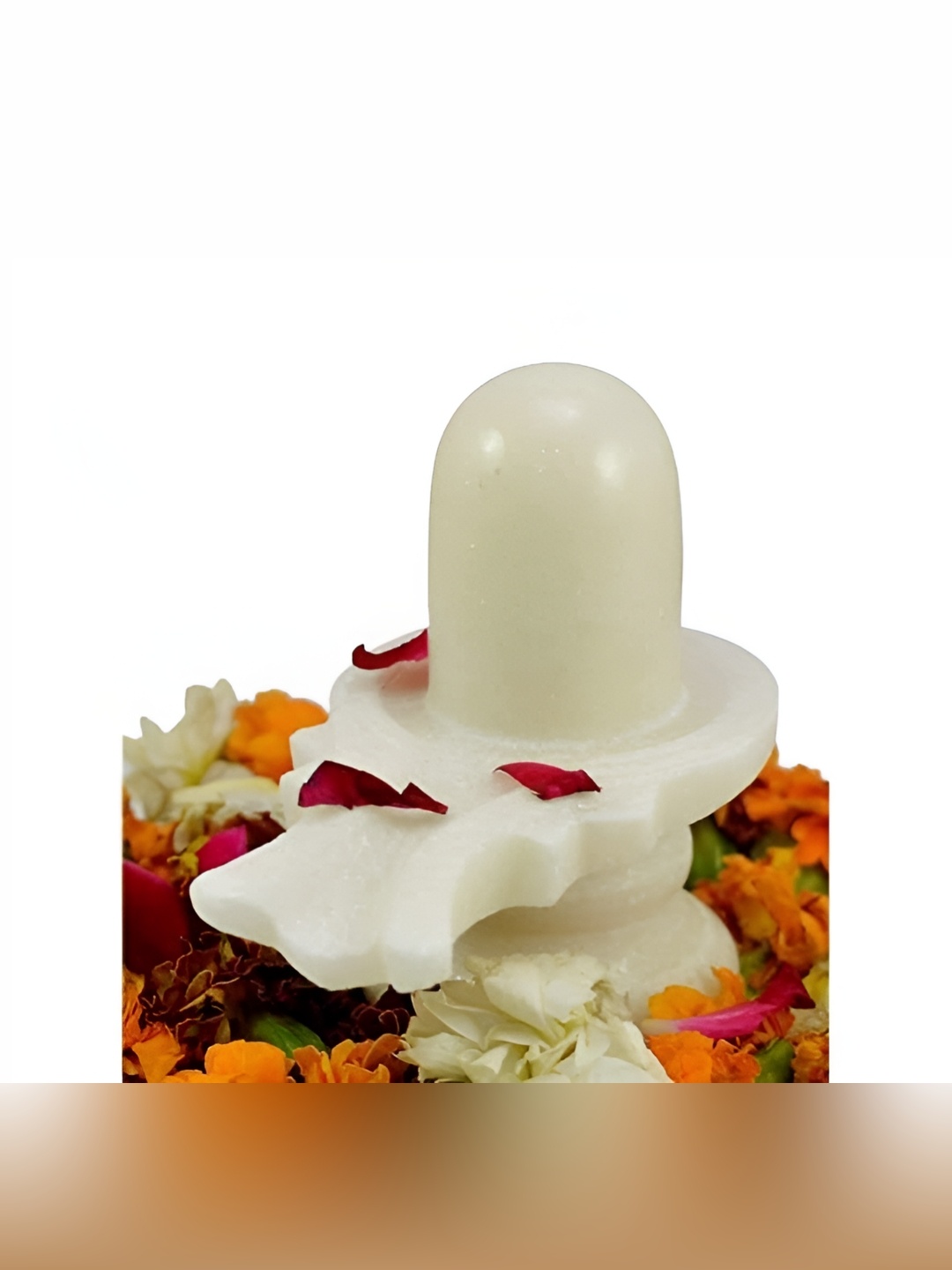 

Navyaksh White Marble Shiv Ling Idol Showpiece