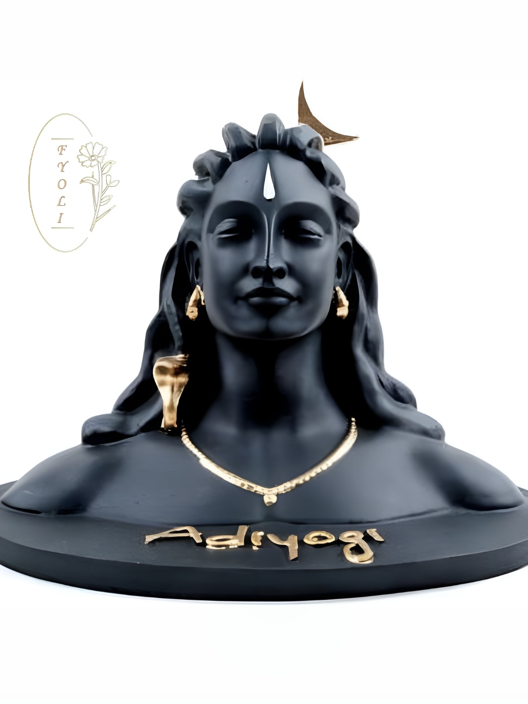 

Navyaksh Black Polyresin Lord Shiv ji murti Showpiece